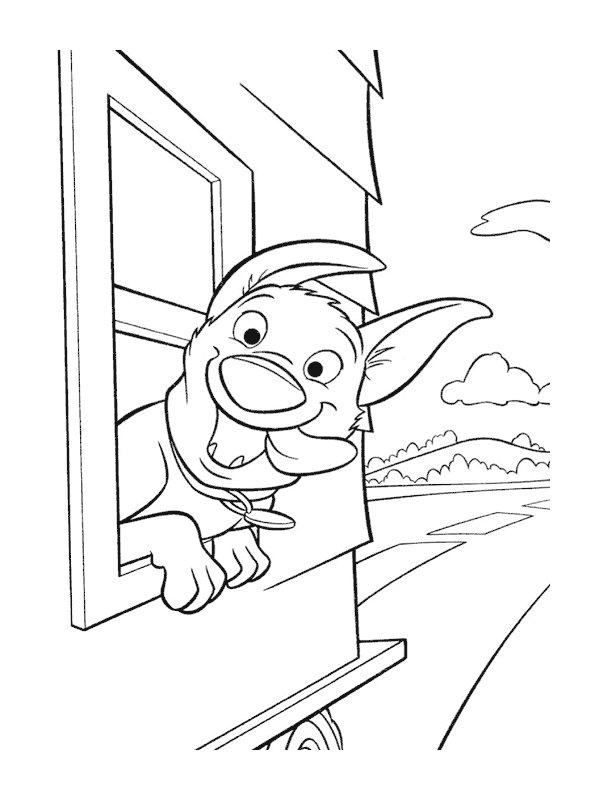 coloriage volt passe la tete par la fenetre